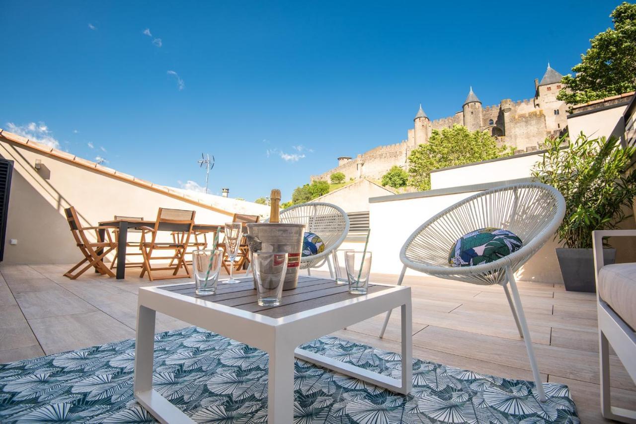 卡尔卡松La Terrasse De La Tour Pinte.公寓 外观 照片